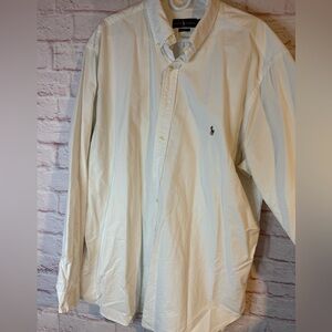 POLO White Mens Button Down Shirt White Tall Size Shipyard